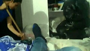 Stepsister says, 'Let's have real sex while cleaning'