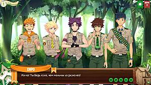 Game friends camp episode 3 - hiking in the forest with russian voice acting