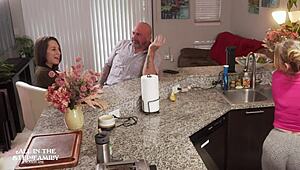 Freya Von Doom Excitedly Jerks Stepdad's Monster Cock