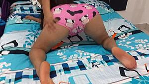 Stepsister's Seductive Pajama Dance Revealing Big Tits And Tight Ass