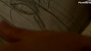 Hot shower contrasts with busty latina gf's intimate relaxation