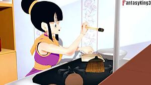 dragon ball z ex 3 part 2 - chichi stuck in kitchen