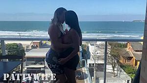 i took a friend home for some lesbian fun while hubby was away 😏