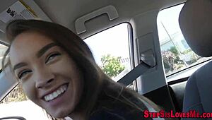 Teen amateur sucks cock in POV, taking cum in mouth?