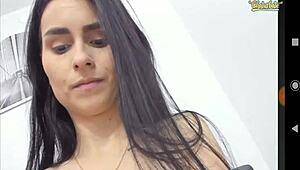 bigtits slim sucks her own tits