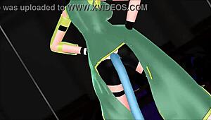 Sinon from sword art online with big tits in anime hentai