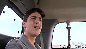 guys having gay sex in a mobile setting