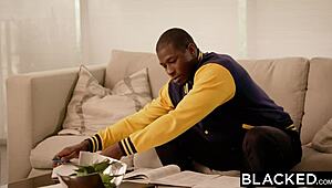 Blonde Scarlet Sage Takes First Big Black Cock Hard