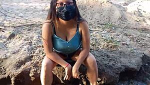 OMG, found this cute slut in the countryside and we banged in a cabin! 🔥