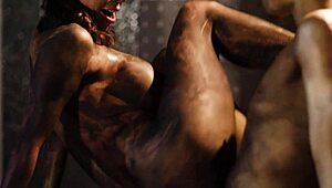 Artsy Lesbian Body Paint with Alexis Fawx and Ana Foxxx