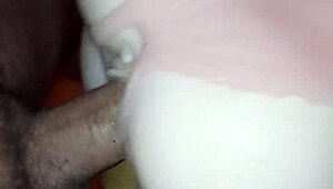 first ejaculation with toy on shaved pussy