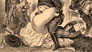 Vintage Erotic Illustration with Bold Retro Anime Style