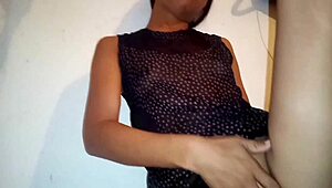 skinny latina amateur masturbates at home for first time