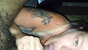 Wife Sucking Monster Cock In Intense Blowjob Session With Deep Throat Action.