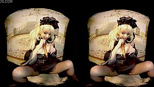 hey, rebeka black in cosplay dildo masturbation 😏