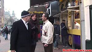 Amsterdam babe casually sucks client before getting pounded