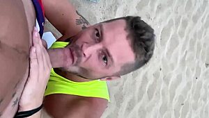 i'm getting a blowjob on the beach, but it's public!