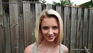 Petite big ass spinner fucks huge dick in public pickup