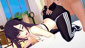 mona in her new sport outfit wants to play with a big cock