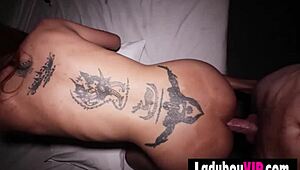 Thai Ladyboy Maid Endures Rough All-Nighter Session