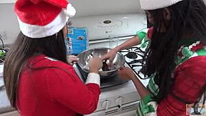 Indian Goddess Cooks Upskirt in Kitchen