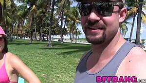 teen 18+ babes in bikinis pounded by big cocks after beach fun, cumshots in shower