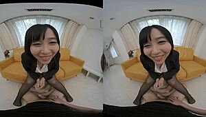Hey, Check This VR Japanese Beauty Pounding Herself Wild