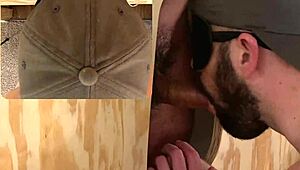 This guy found a unique gloryhole spot for deepthroat and cum swallowing