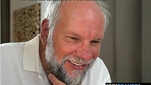 Nothing stops this grandpa from banging a teen blonde hard!