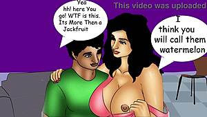 step-brother helping step-sisters with comic study