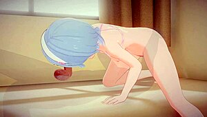 i licked rem's hairy pussy until she squirted all over