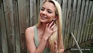 Petite big ass spinner fucks huge dick in public pickup