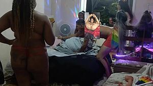 Got naked at the party with several women.