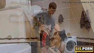 bath confrontation turns into quick stepsis fuck for guy