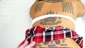 asian girlfriend takes hard fuck doggystyle creampie