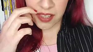 Latina shoplifter faces dirty talk and submission in roleplay