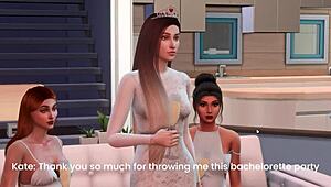 Join the wild bachelorette party in 3d hentai