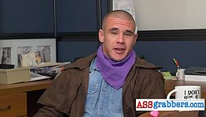 two interracial gay bangers drilling in a hot session