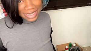 Petite Teen Sucks Massive BBC on Birthday