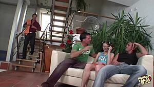 sucking three dicks gets her ready for anal?