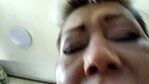 Romantic POV fuck session with mature Moscow couple in steamy action.