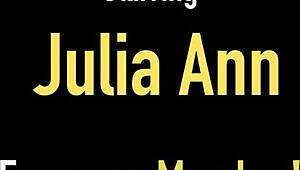 I, Julia Ann, slowly tease my big tits, feeling so good with my pussy lips.