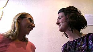 Feminge 4k showcases blonde co-ed getting wild with intense finger action.