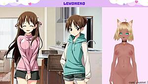 Vtuber lewdneko plays game and touches herself part four