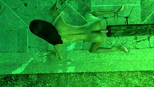 holly plays with dildo in fallout 4 outdoors