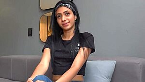 Latina girl strips in casting