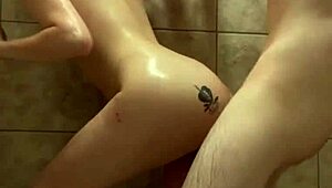 fucking my step sister in the shower, her wet ass getting pounded hard