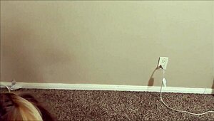 Blonde milf teases and receives first huge facial cumshot in quickie