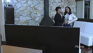 Layla Red delivers a french toe nut in this ebony hardcore fetish