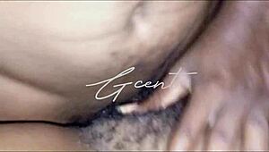 She climaxes in close-up hairy missionary sex.